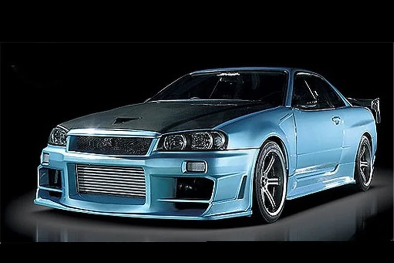 Car-Styling Fiber Glass FRP Bodykits Fit For 99-02 Skyline R34 GTR DL Style Body Kit Front Bumper Rear Bumper Fender Skirts