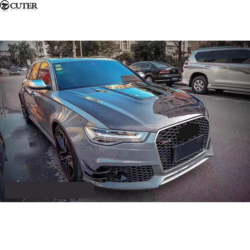 A6 C7 S6 Rs6 A7 S7 RS7 Transparent Carbon Fiber FRP Engine Hood Bonnet for Audi A6 A7 C7 Car Body kit