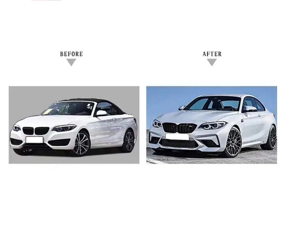 M2c Style Body Kit For BMW 2 series M2 F22 F23  Bumper Body Kits Complete Grille and Pipes