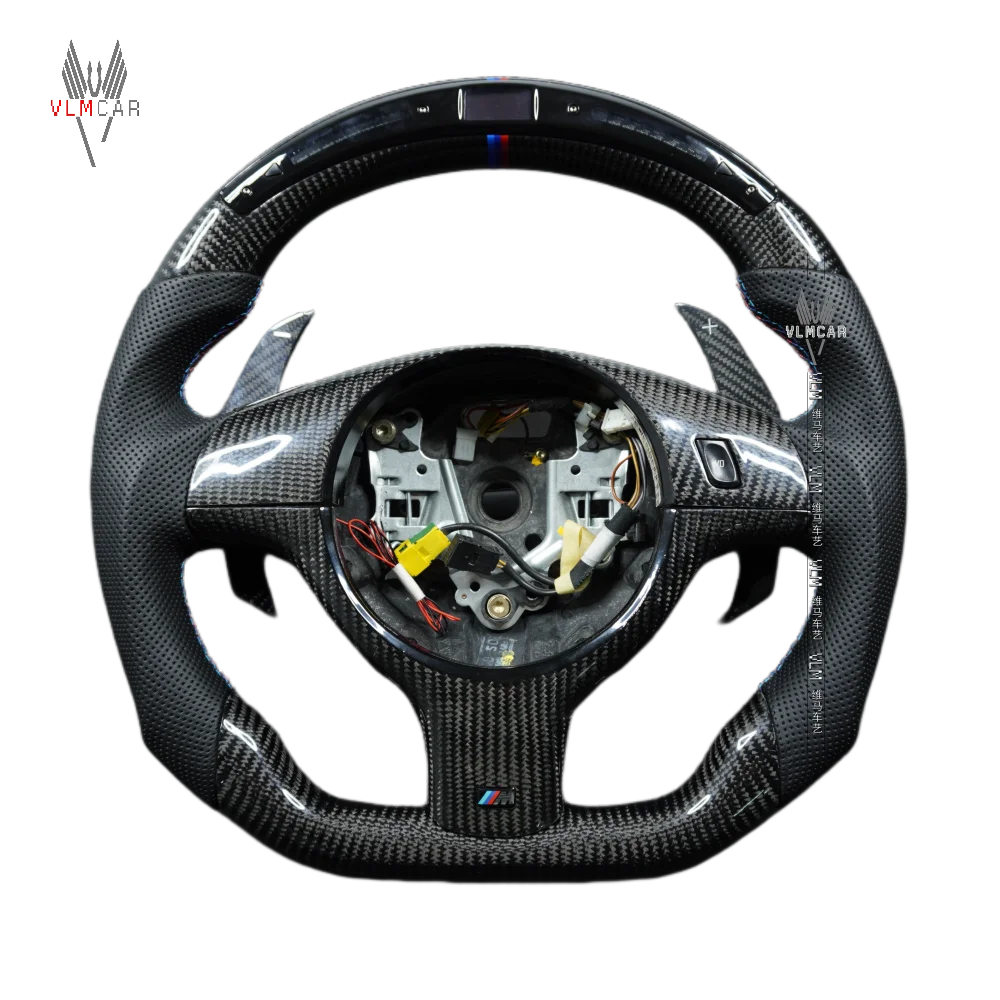 VLMCAR Carbon Fiber Steering Wheel For BMW E46 M3 LED Performance Hand Made Private Customization Car Accessories Auto Parts