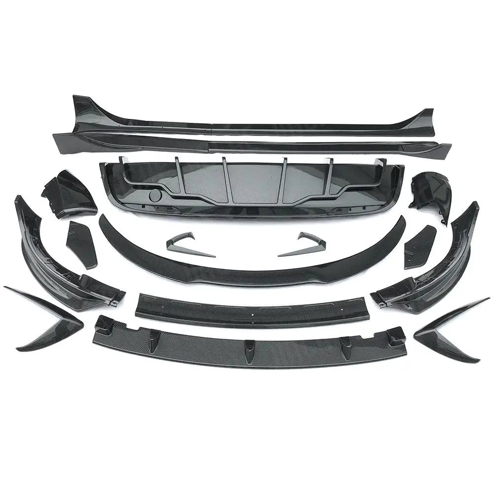 Carbon Fiber ABS Front Bumper Lip Rear Diffuser Side Skirts Rear Spoiler Body Kits for Tesla Model Y body kit Car Accessorise