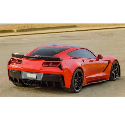 For Chevy corvette C7 Z06 2014-2019 Carbon fiber Diffuser rear bumper diffuser spoiler rear lip Shunt Car Accessories body kit