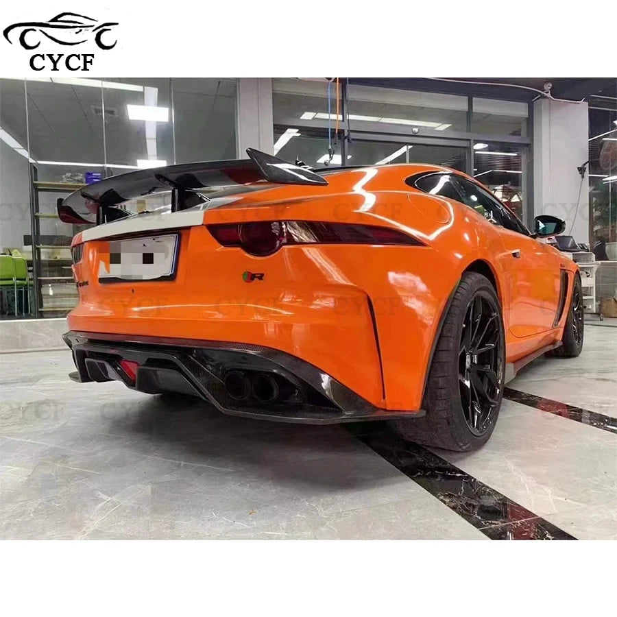 For Jaguar Ftype SVR Style Carbon Fiber Rear Spoiler Duckbill Car Wing Retrofit the rear wing Upgrade body kit