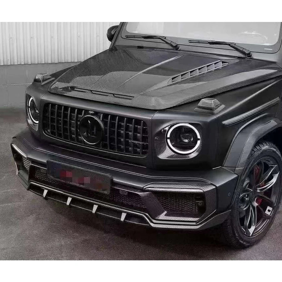 For Mercedes Benz G Class W464 AMG G63 Carbon Fiber Front lip Car Front Bumper Lip Front lip Diffuser Front Chin Spoiler Body Ki