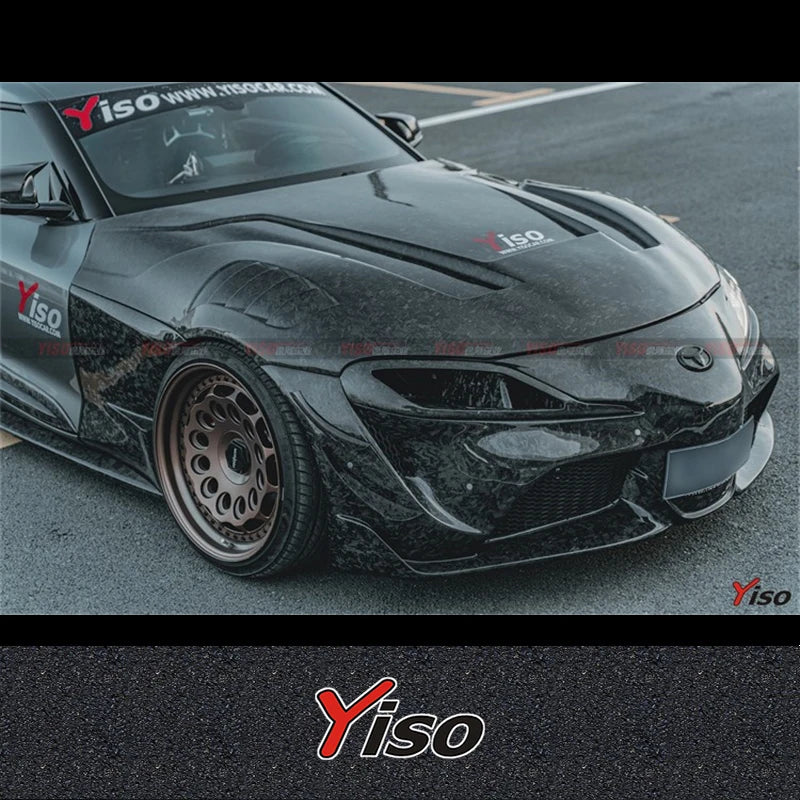 FOR TOYOTA SUPRA A90 Modified Carbon fiber YISO Wide body kit Wide body kit Front fender Side Skirt Front Lip Aerodynamic kit