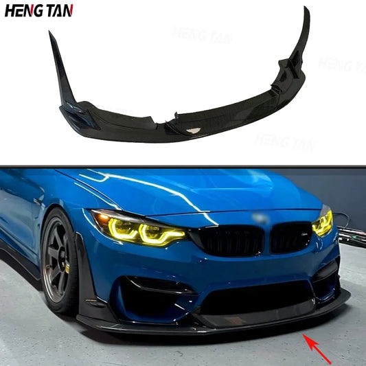 For BMW F80 M3 F82 F83 M4 2014+ Car Front Bumper Splitter Front Lip Chin Spoiler Diffuser Parts Carbon Fibre Upgrade Body kit