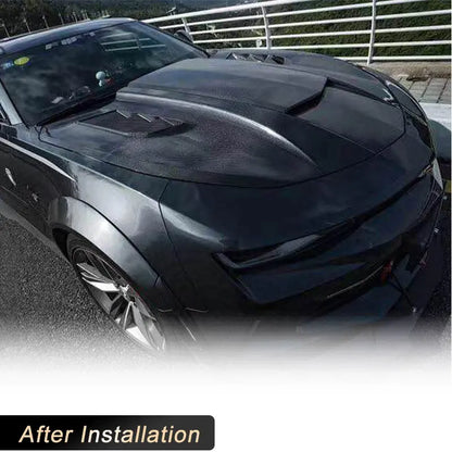 Car Engine Hood Bonnet Cover for Chevrolet Camaro Coupe 2016 2017 2018 Carbon Fiber Front Engine Hood Bonnet Cover Body Kit