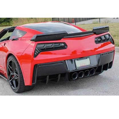 For Chevy corvette C7 Z06 2014-2019 Carbon fiber Diffuser rear bumper diffuser spoiler rear lip Shunt Car Accessories body kit