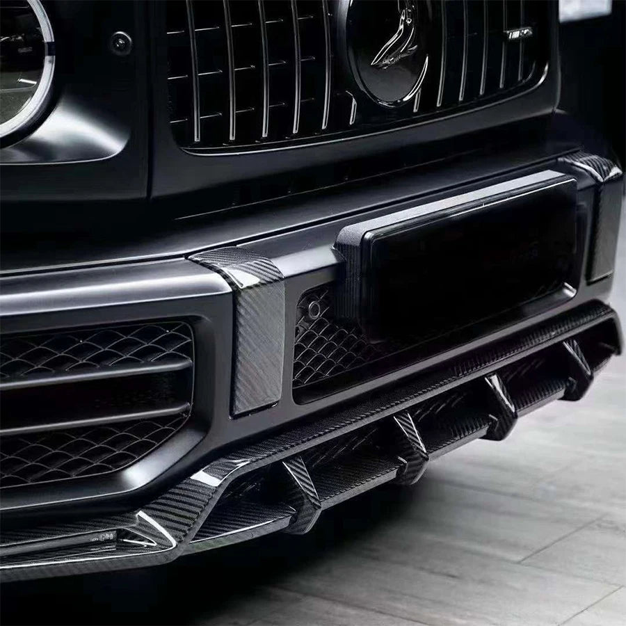 For Mercedes Benz G Class W464 AMG G63 Carbon Fiber Front lip Car Front Bumper Lip Front lip Diffuser Front Chin Spoiler Body Ki