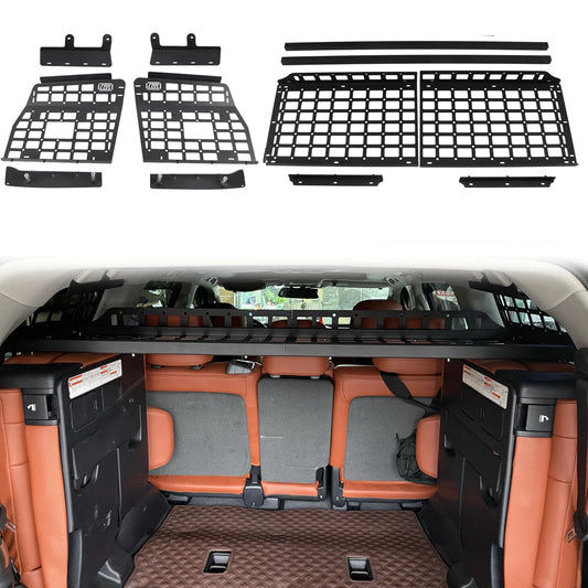 Rear Trunk Shelf Molle Panel Cargo Organizer Racks – Fit for Toyota Land Cruiser LC200 J200 (2008-2021) 7-Seater