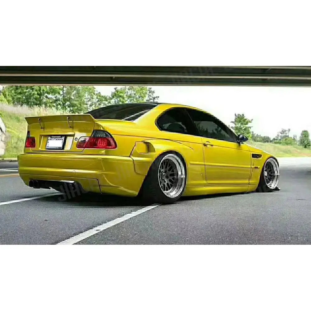 Car Wide Body Kit For BMW E46 FRP Fiber Glass Bodykit Cover Front Lip Rear Fender Trunk Spoiler Rocket Bunny Parts Car Styling