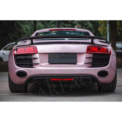 Car Rear Lip Diffuser Spoiler for Audi R8 GT V8 V10 2010-2015 Carbon Fiber Back Bumper Guard Protector Body Kits Accessories