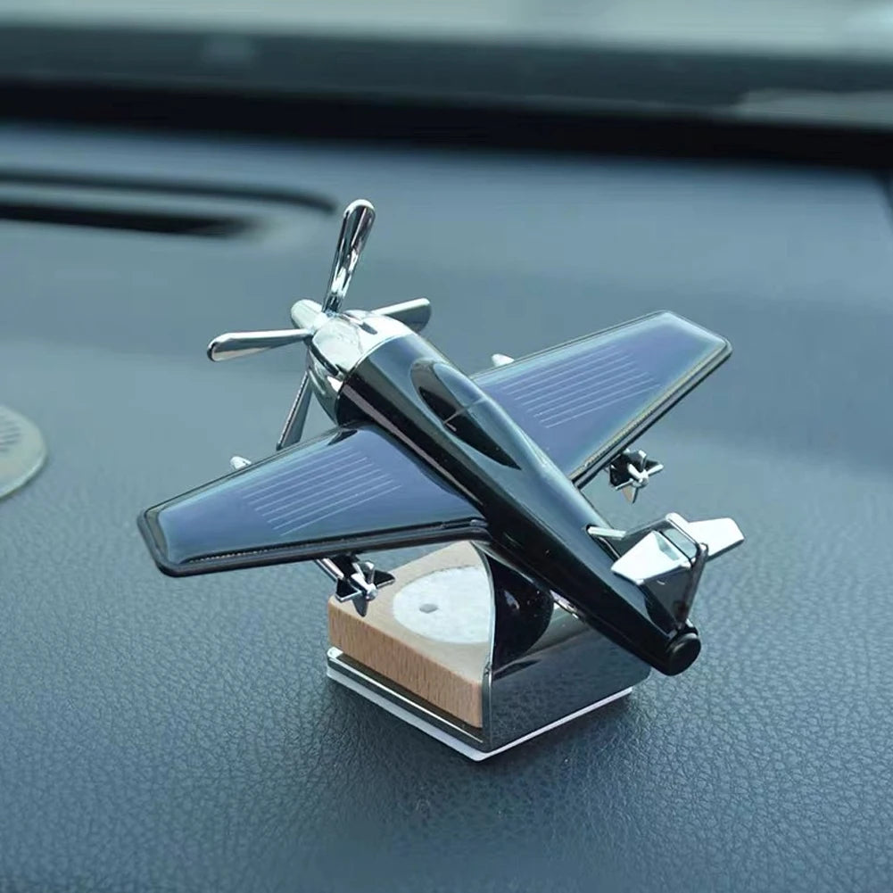 Car Perfume Solar Rotating Mini Aircraft – Air Freshener & Odor Eliminator Car Decorative Accessory