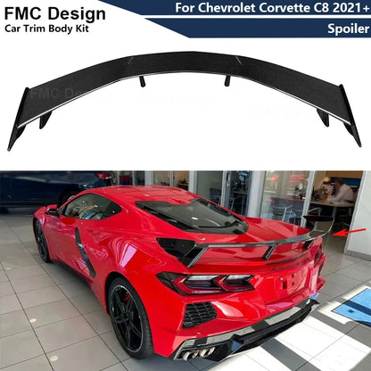 For Chevrolet Corvette C8 2021-2023 Car Car Rear Trunk Spoiler Rear Wing Tail Wing Parts Carbon Fiber Upgrade Body kit