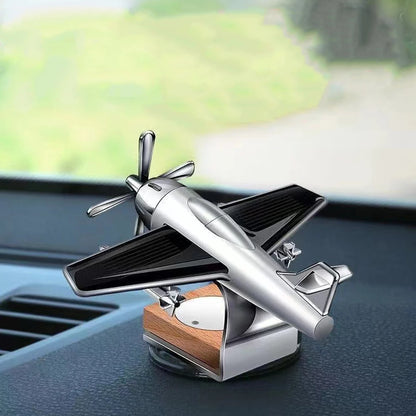 Car Perfume Solar Rotating Mini Aircraft – Air Freshener & Odor Eliminator Car Decorative Accessory