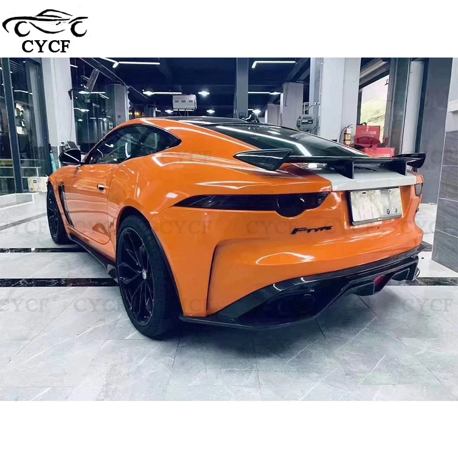 For Jaguar Ftype SVR Style Carbon Fiber Rear Spoiler Duckbill Car Wing Retrofit the rear wing Upgrade body kit