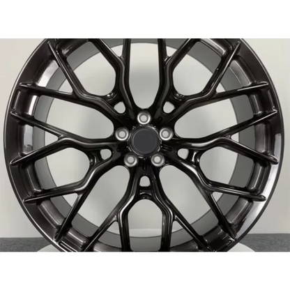 High Performance 17-20 Inch Forged Alloy Wheels Brushed Black  PCD Multi- Spoke Design for Cars New Condition