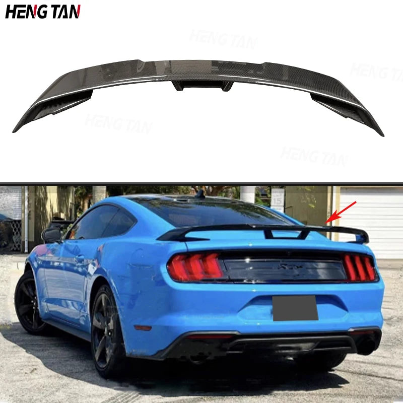 GT 350 Style For Ford Mustang 2015-2020 Carbon Fiber Car Rear Trunk Spoiler Rear Wing Tail Wing Parts Body kit