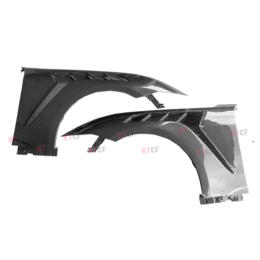 For New 2024 Ford Mustang Front Fender GTD Style Fender 2 Pcs Real Carbon Fiber Diffuser Car Tuning Accsesories Body Kit