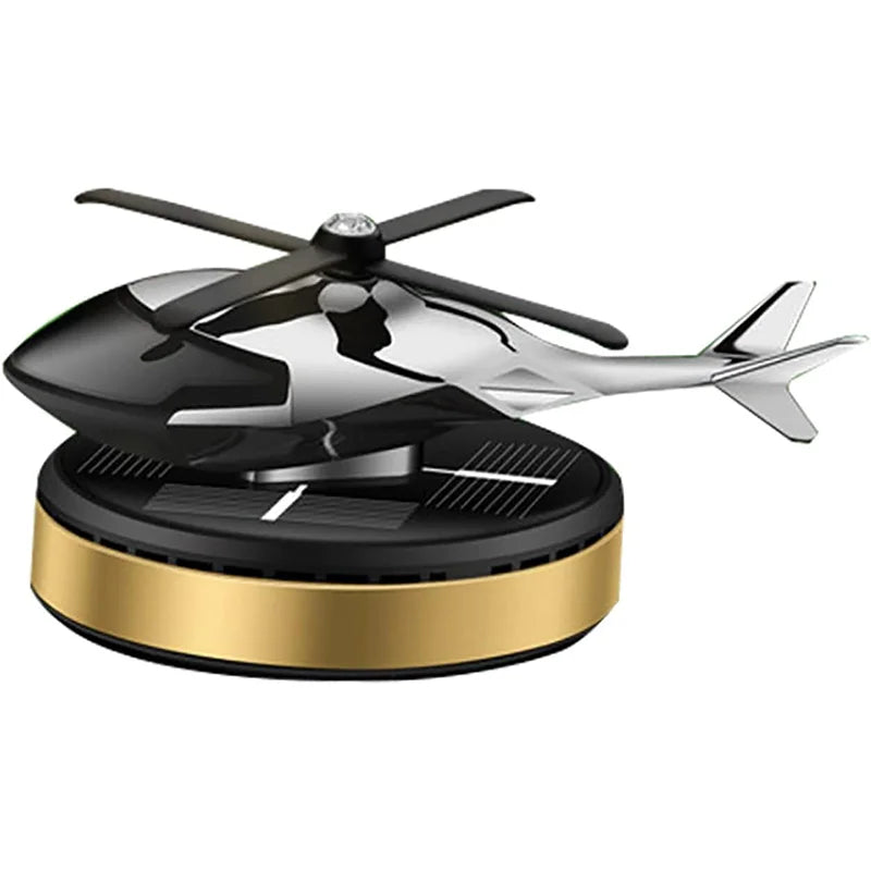 Car Fragrance Dashboard Decoration – Solar-Powered Helicopter Model Automotive Perfume, Portable & Long-Lasting