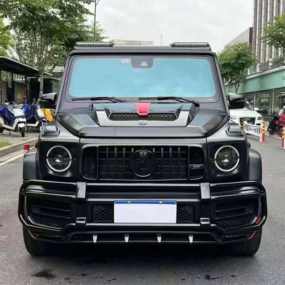 For Mercedes Benz G Class W464 AMG G63 Carbon Fiber Front lip Car Front Bumper Lip Front lip Diffuser Front Chin Spoiler Body Ki