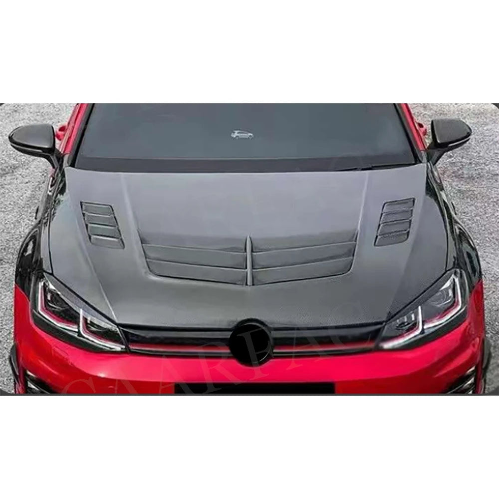 Carbon Fiber Front Engine Hood Vent Cover Engine Bonnets for Volkswagen Golf 7 7.5 2014-2021 FRP Body Kits Car Accessories