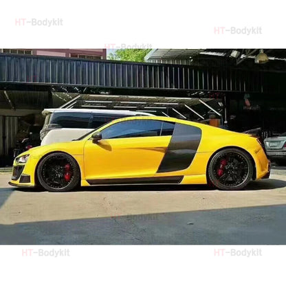 For Audi R8 V8 V10 2-Door 2008-2015 Carbon Fiber Car Side Door Fenders Blade Panels Flares Upgrade Body kit