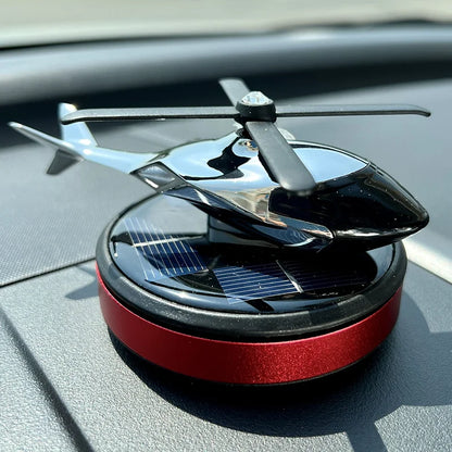 Car Fragrance Dashboard Decoration – Solar-Powered Helicopter Model Automotive Perfume, Portable & Long-Lasting