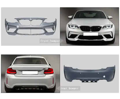 M2c Style Body Kit For BMW 2 series M2 F22 F23  Bumper Body Kits Complete Grille and Pipes