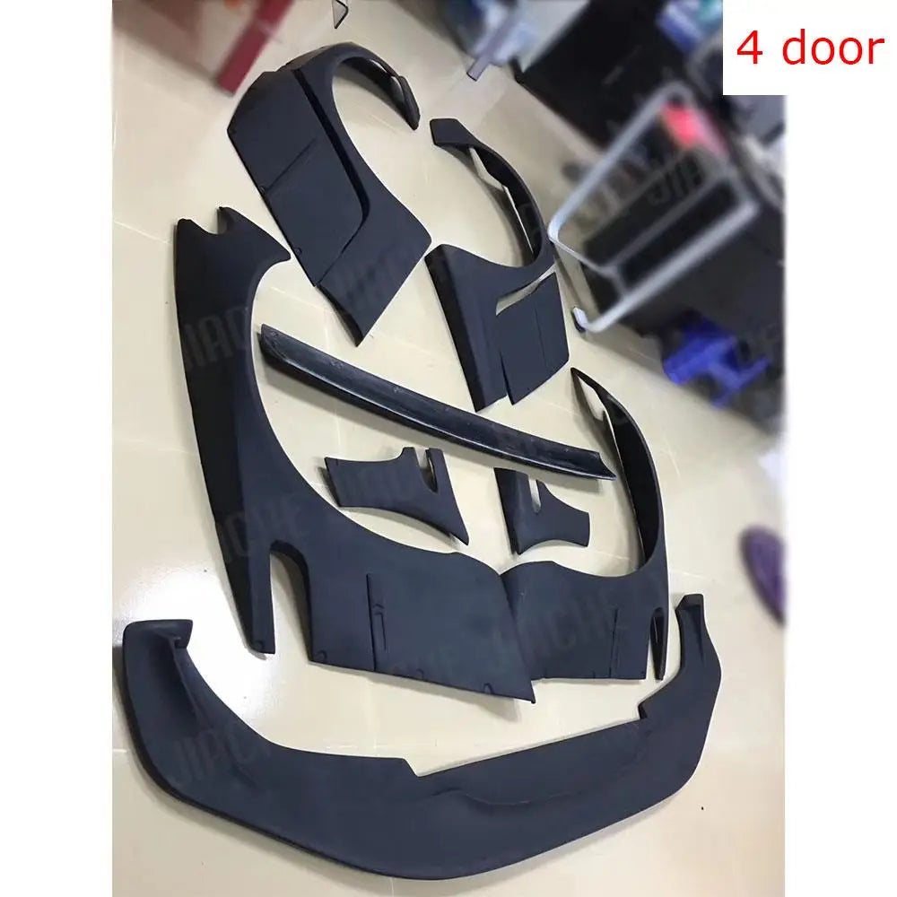 Car Wide Body Kit For BMW E46 FRP Fiber Glass Bodykit Cover Front Lip Rear Fender Trunk Spoiler Rocket Bunny Parts Car Styling