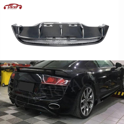 Car Rear Lip Diffuser Spoiler for Audi R8 GT V8 V10 2010-2015 Carbon Fiber Back Bumper Guard Protector Body Kits Accessories