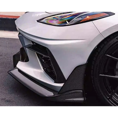 For Chevy corvette C8 Z06 2020-2023 Carbon Fiber Front lip Car Front Bumper Diverter Spoiler Diffuser chin body kit