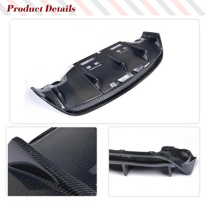 Carbon Fiber Rear Diffuser fits for Audi R8 V8 V10 2-Door 2008-2015 Lower Lip Spoiler Valance Protector Body Kits Factory Outlet