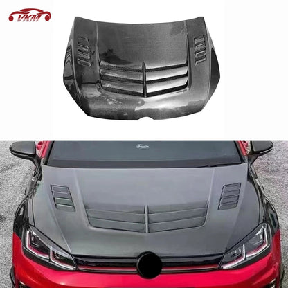 Carbon Fiber Front Engine Hood Vent Cover Engine Bonnets for Volkswagen Golf 7 7.5 2014-2021 FRP Body Kits Car Accessories