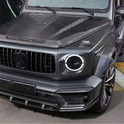 For Mercedes Benz G Class W464 AMG G63 Carbon Fiber Front lip Car Front Bumper Lip Front lip Diffuser Front Chin Spoiler Body Ki