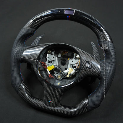 VLMCAR Carbon Fiber Steering Wheel For BMW E46 M3 LED Performance Hand Made Private Customization Car Accessories Auto Parts