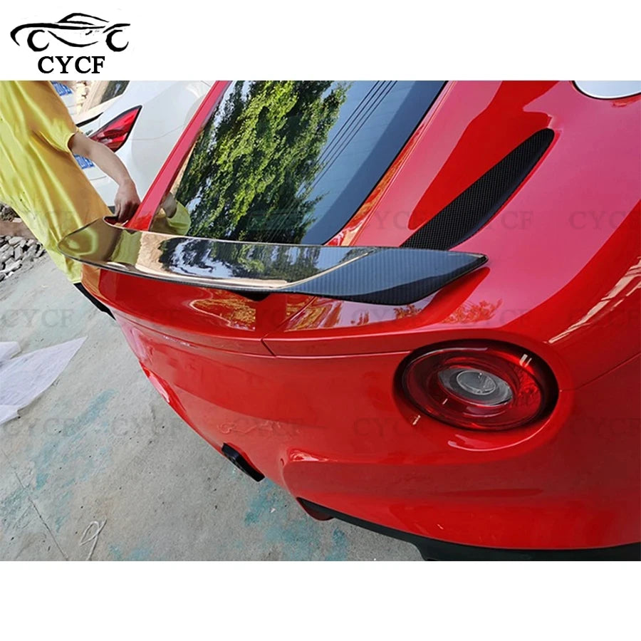 Ferrari F12 High quality Carbon Fiber Spoiler Tail fins Rear Trunk Guide Wing Rear Wing Car Trunk Diverter body kit