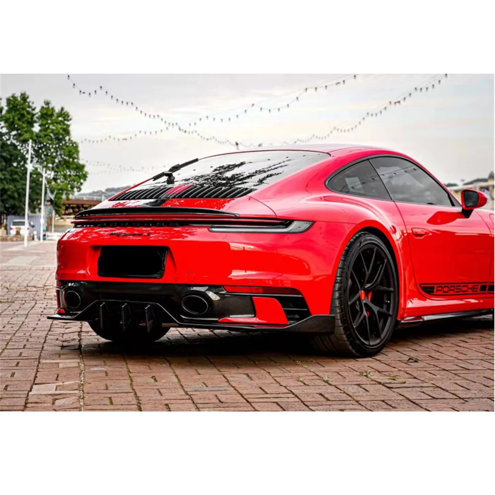 Used for Porsche 911 992 Carrera 4S two door coupe forged pattern OC style car rear diffuser body kit