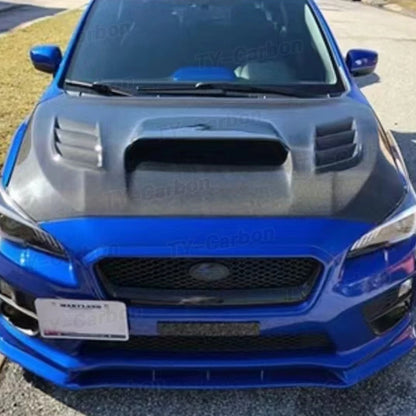 Real Carbon Fiber Front Engine Bonnet Hood Cover With Vents Fit For Imprezaa WRX STI 2017-2019 VS Style Car Accessories FRP