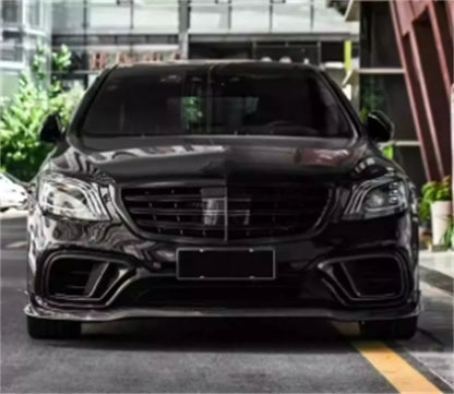 Car body kit surround Front rear lip grill fog lamp cover For Mercedes-Benz S class S63 brabus