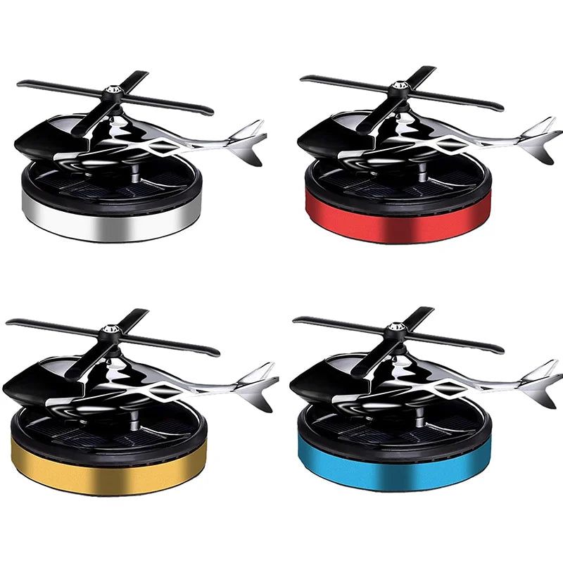 Car Fragrance Dashboard Decoration – Solar-Powered Helicopter Model Automotive Perfume, Portable & Long-Lasting