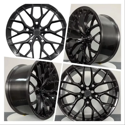 High Performance 17-20 Inch Forged Alloy Wheels Brushed Black  PCD Multi- Spoke Design for Cars New Condition