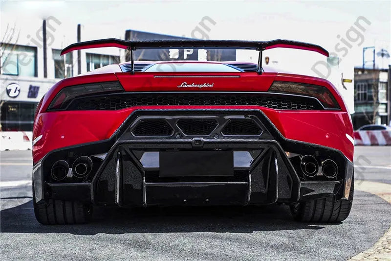 Car Accessories Carbon Fiber FRP VRS NOVARA EDIZIONE Style Rear Bumper Fit For 2014-2019 Huracan LP610-4 & LP580-2 Coupe Spyder